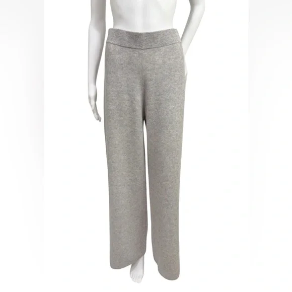 NWOT Johnny Was Calme Cashmere Split Leg Wide Leg Pants size XL grey
